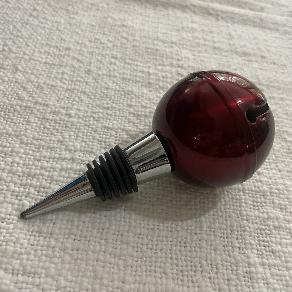 Pier 1 Imports Holiday Red‎ Jingle Bell Bottle Wine Stopper Christmas Gift - Picture 2 of 4